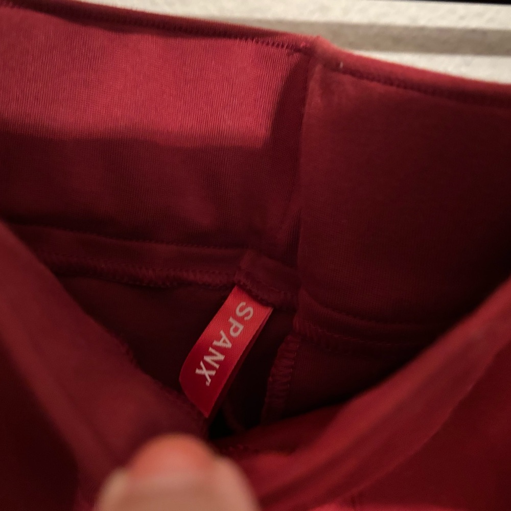 SPANX Deep Wine High-Waist Leggings